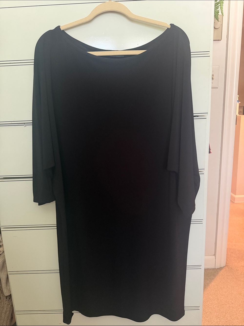 MSK Black Long Sleeve Shift Dress